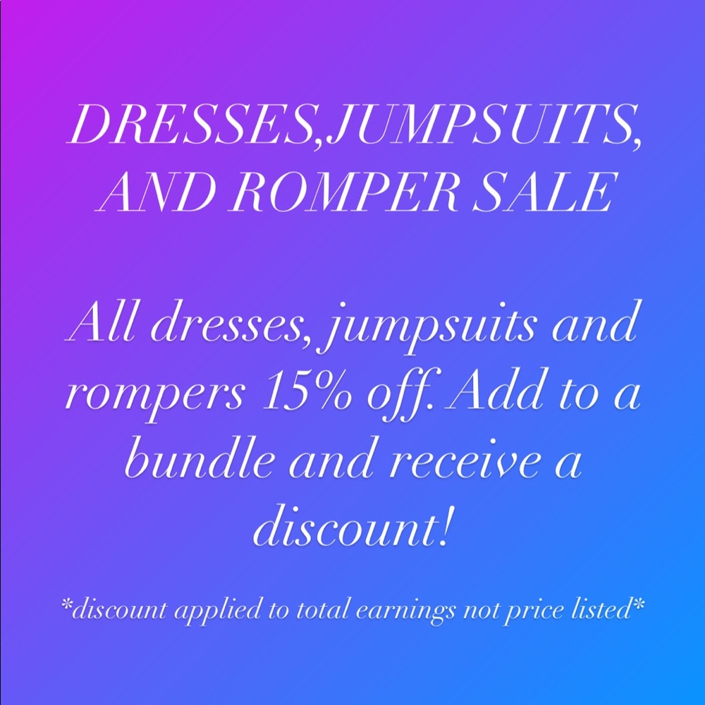 DRESSES JUMPSUITS AND ROMPER SALE
